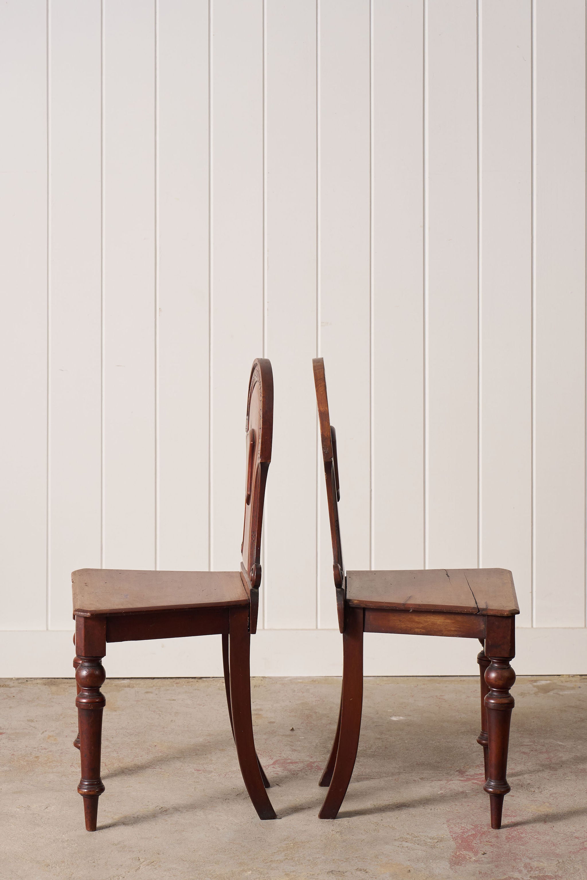 PAIR Victorian Hall Chairs with Petite Floral Cravings