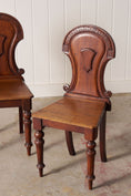 Load image into Gallery viewer, PAIR Victorian Hall Chairs with Petite Floral Cravings
