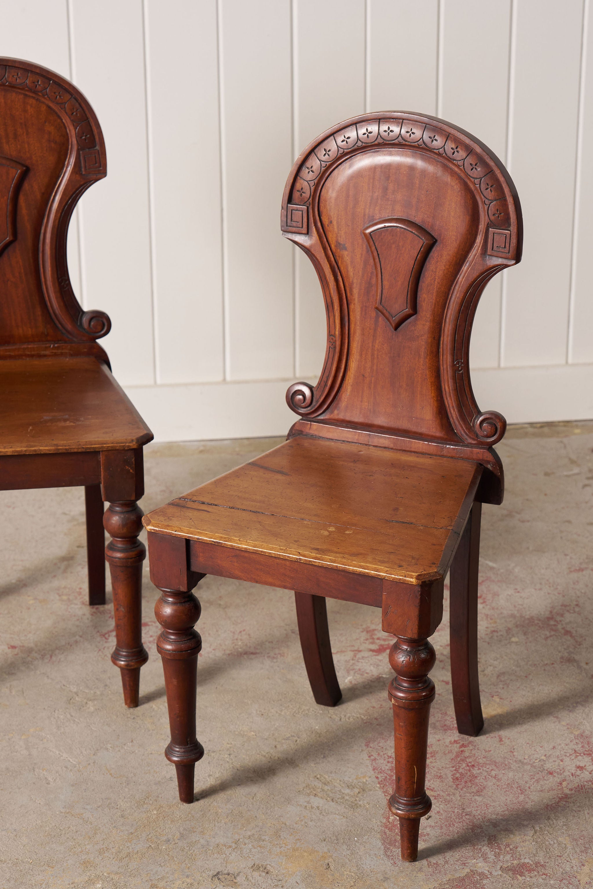 PAIR Victorian Hall Chairs with Petite Floral Cravings
