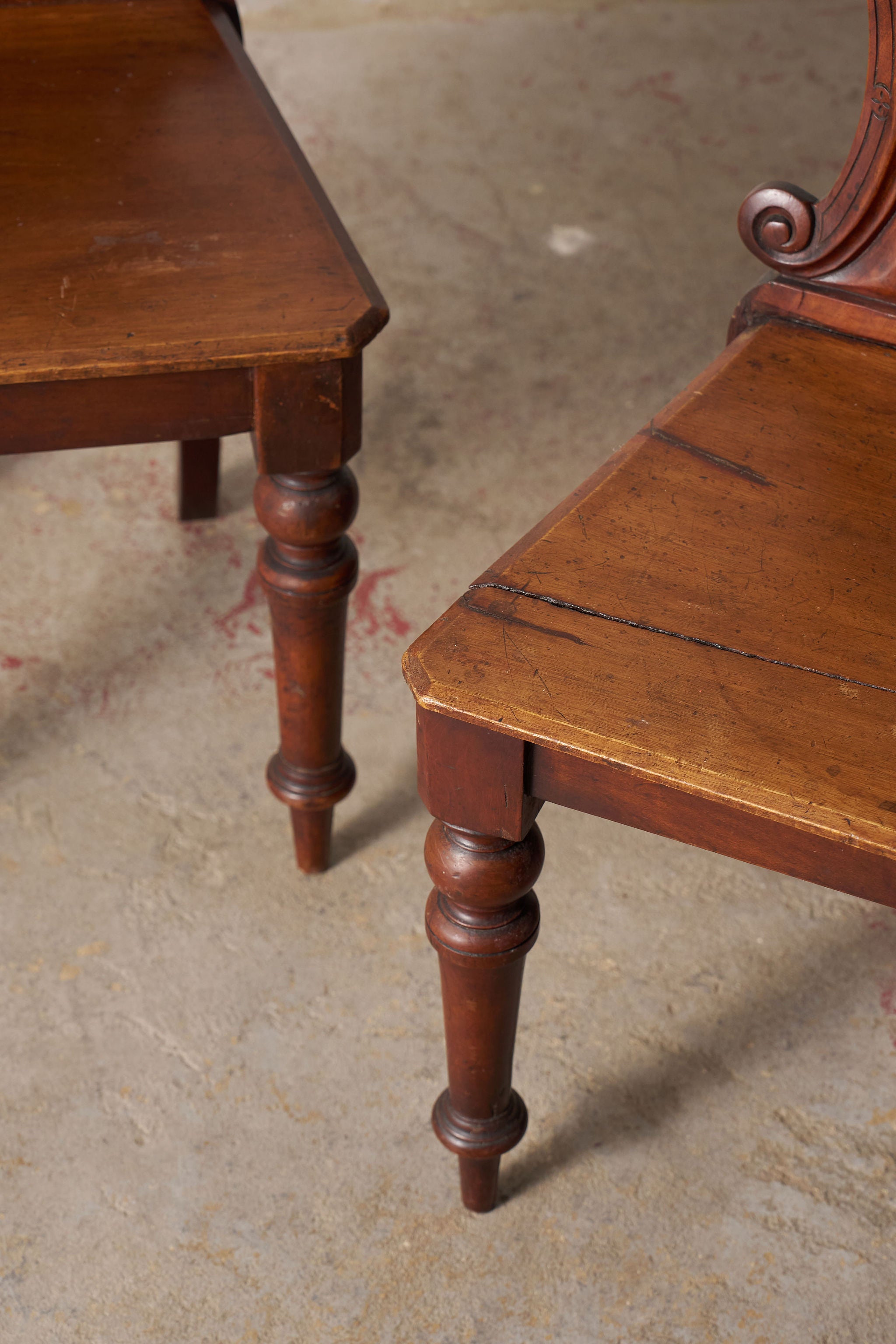 PAIR Victorian Hall Chairs with Petite Floral Cravings