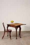 Load image into Gallery viewer, 18th Century George I Mahogany Club Footed Game Table with Suede Interior
