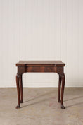 Load image into Gallery viewer, 18th Century George I Mahogany Club Footed Game Table with Suede Interior
