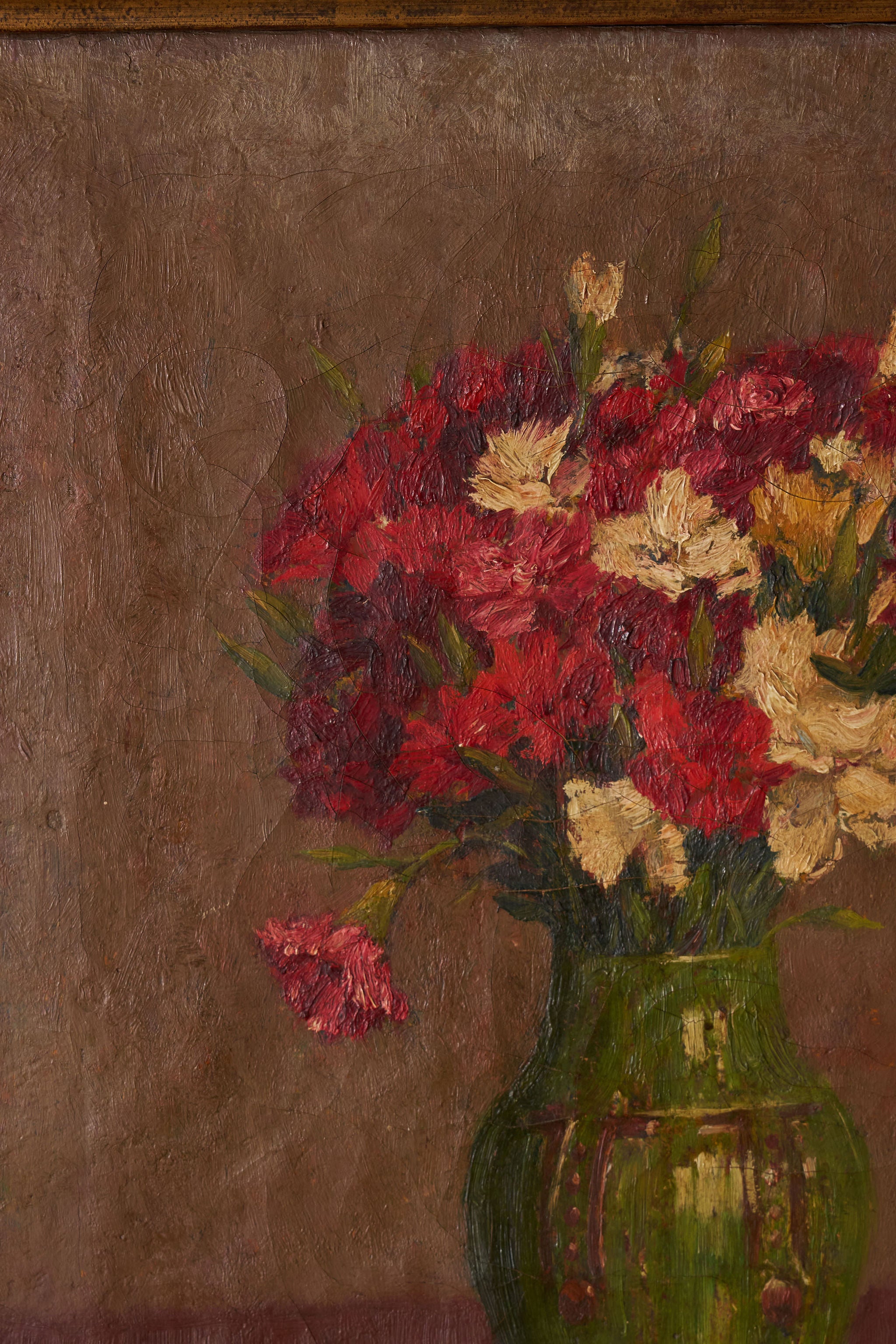 Original Signed Belgian Floral Oil on Canvas | by Alphonse Van Beurden Belgian