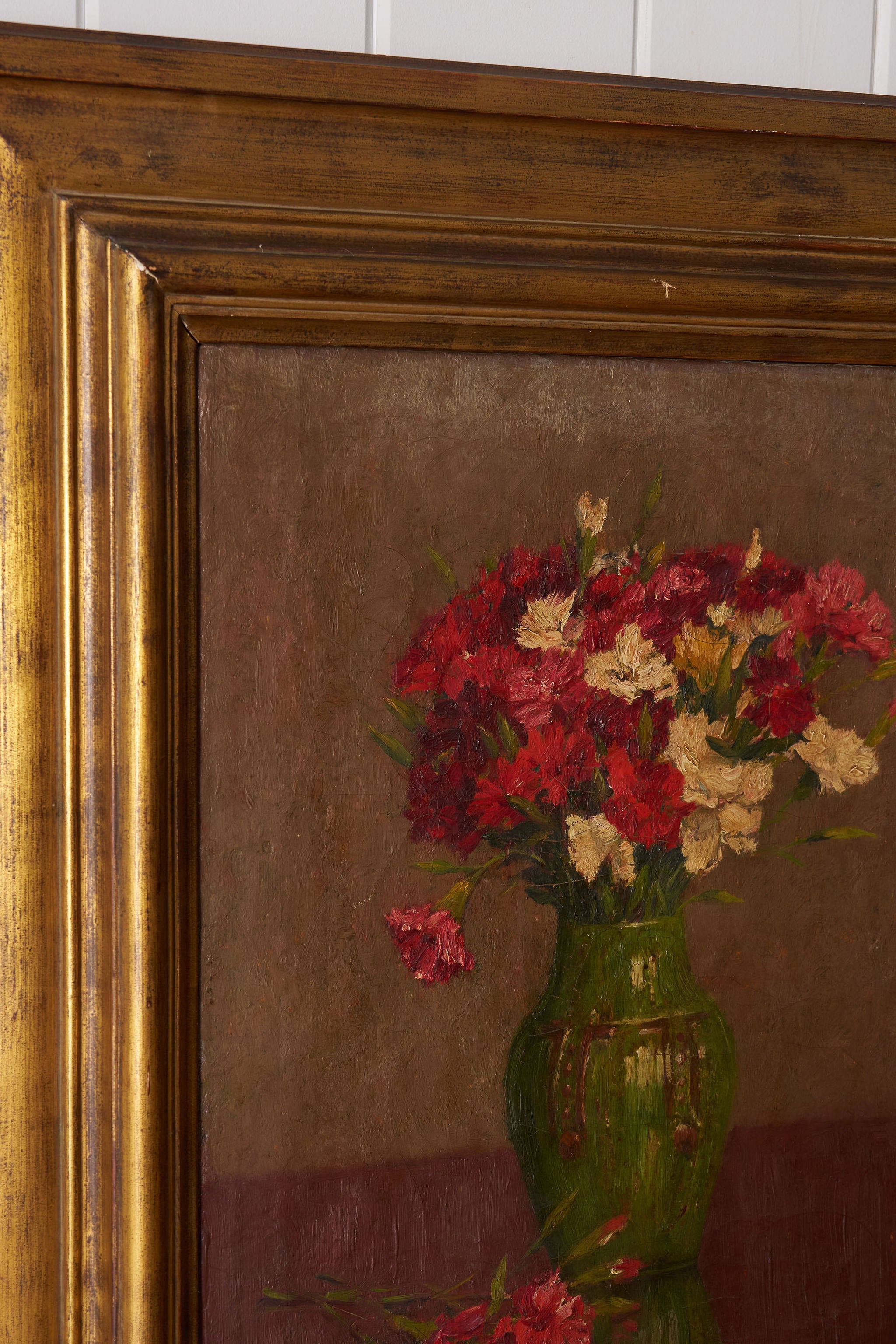 Original Signed Belgian Floral Oil on Canvas | by Alphonse Van Beurden Belgian