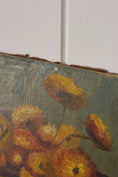 Load image into Gallery viewer, Mid Century Signed Floral Still Life Oil on Board (unframed)
