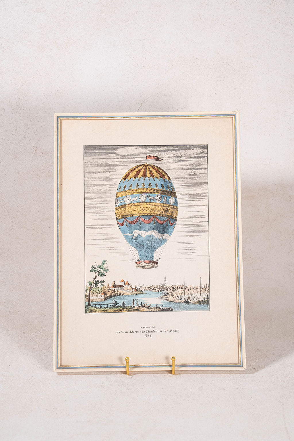 Framed Vintage Hot Air Balloon Print