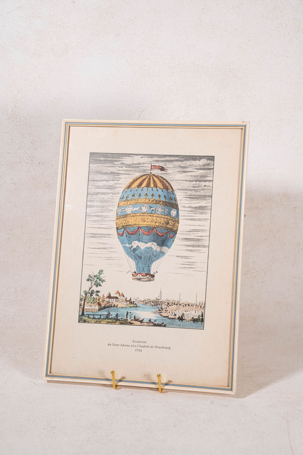 Framed Vintage Hot Air Balloon Print