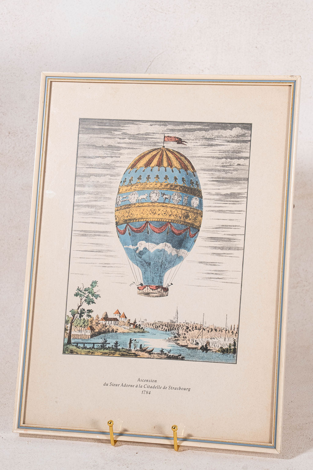 Framed Vintage Hot Air Balloon Print