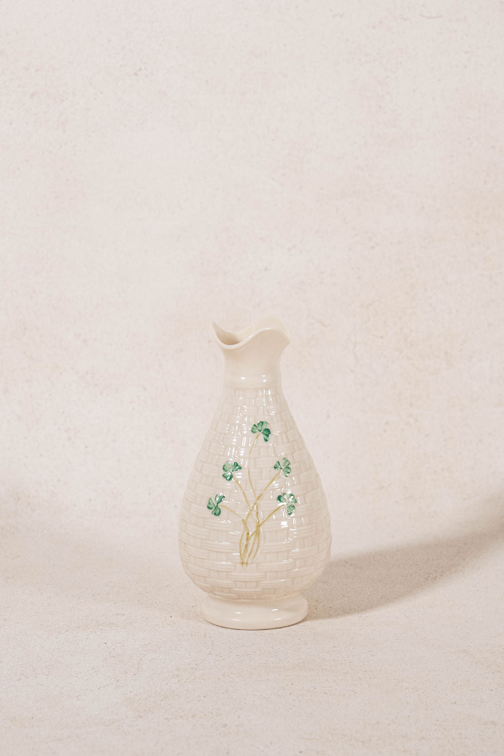 Belleek Ireland Vase with Clovers