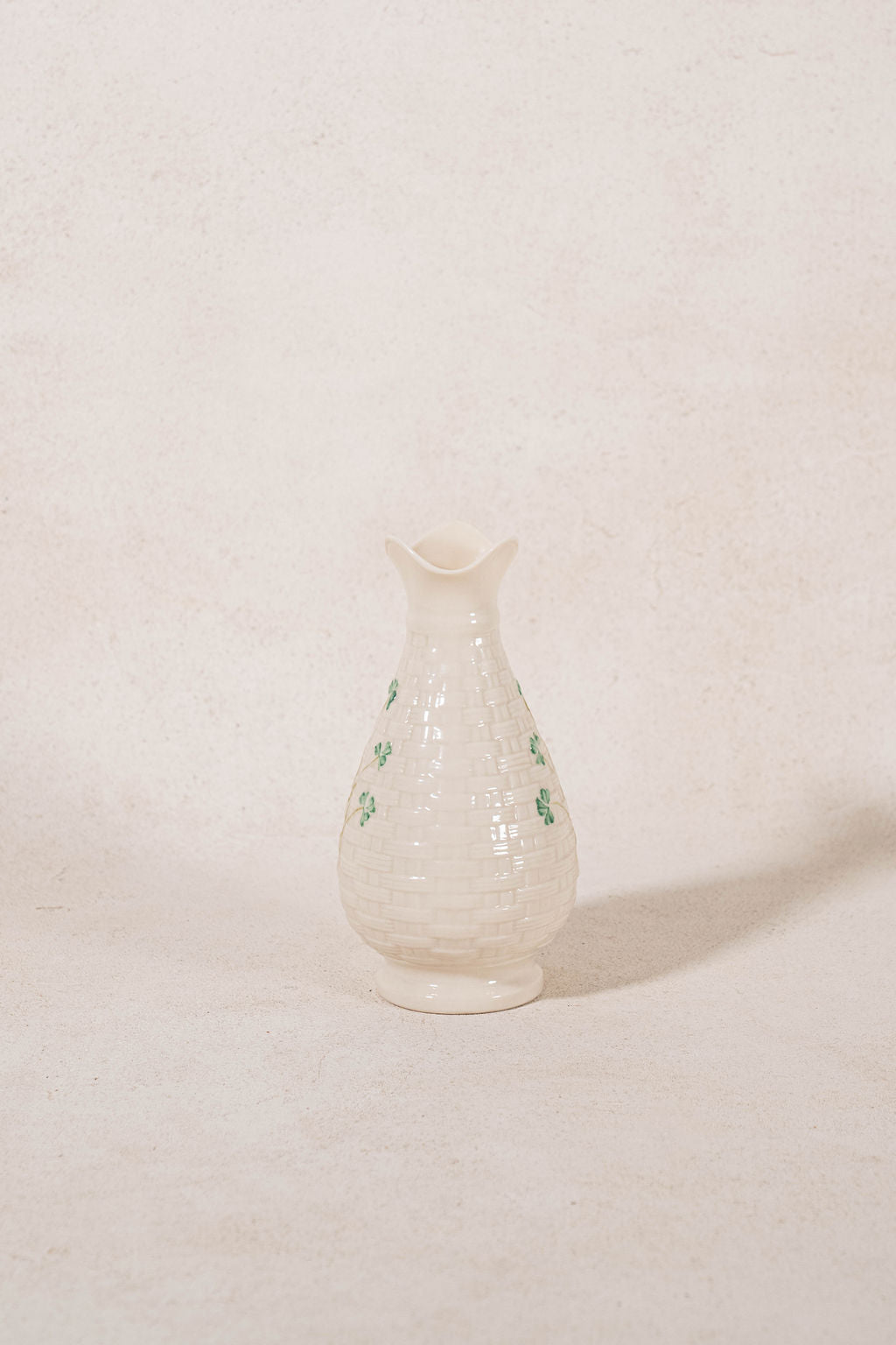 Belleek Ireland Vase with Clovers