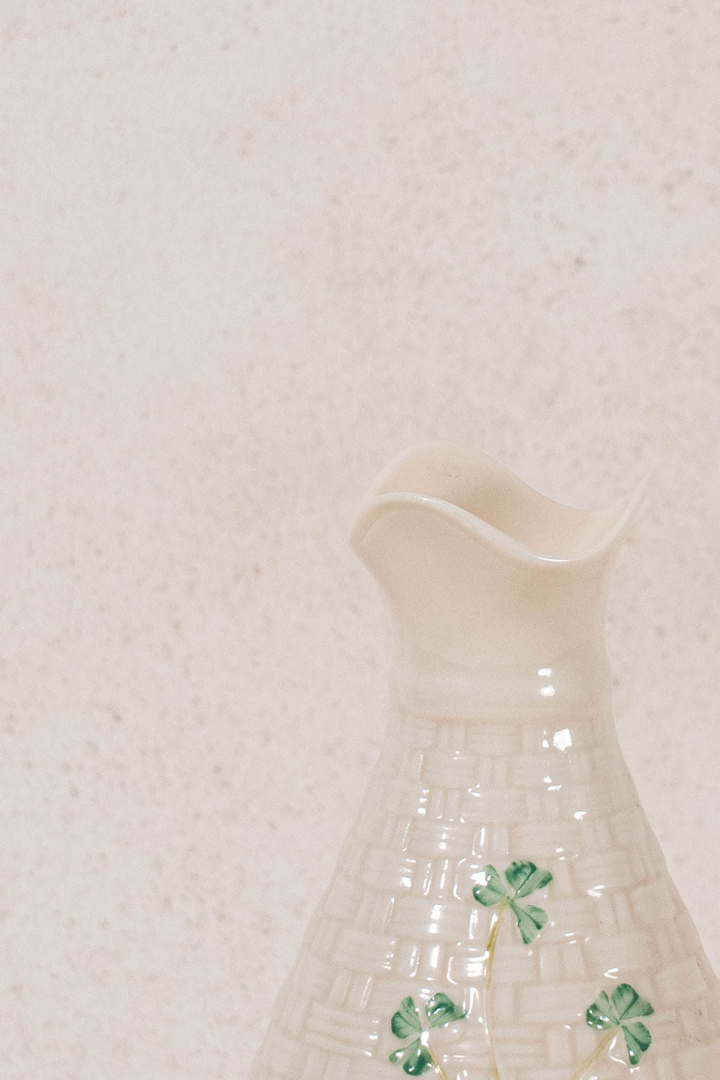 Belleek Ireland Vase with Clovers