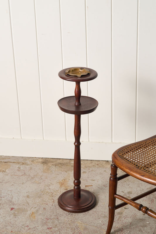 Vintage Mahogany Ashtray/Cocktail Stand