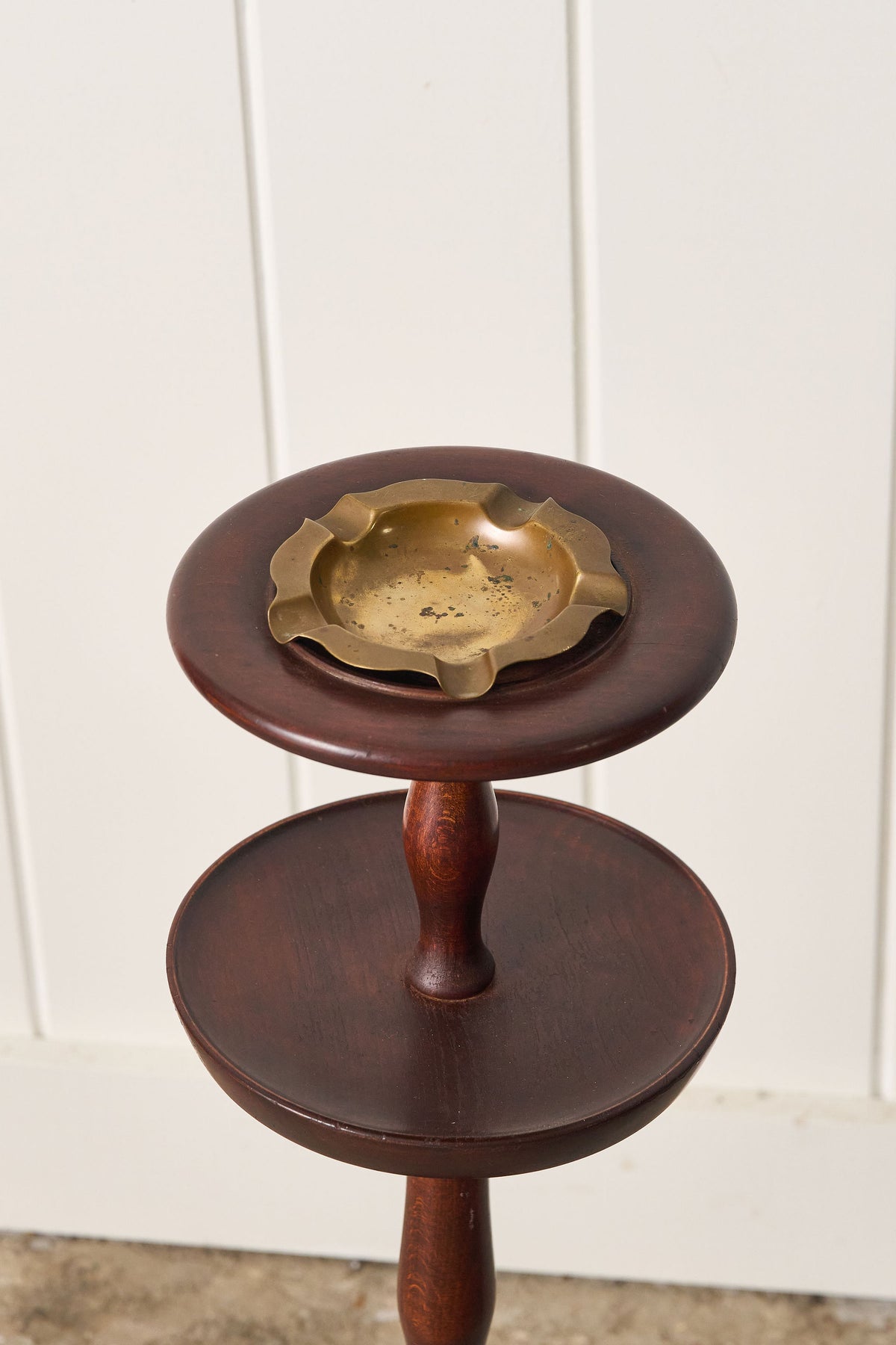 Vintage Mahogany Ashtray/Cocktail Stand