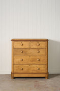 Load image into Gallery viewer, Victorian Large Two Over Three Pine Chest with Extra Deep Bottom Drawer
