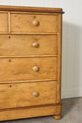 Load image into Gallery viewer, Victorian Large Two Over Three Pine Chest with Extra Deep Bottom Drawer
