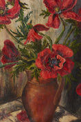 Load image into Gallery viewer, Original Oil on Canvas of Red Poppies (signed 1946)
