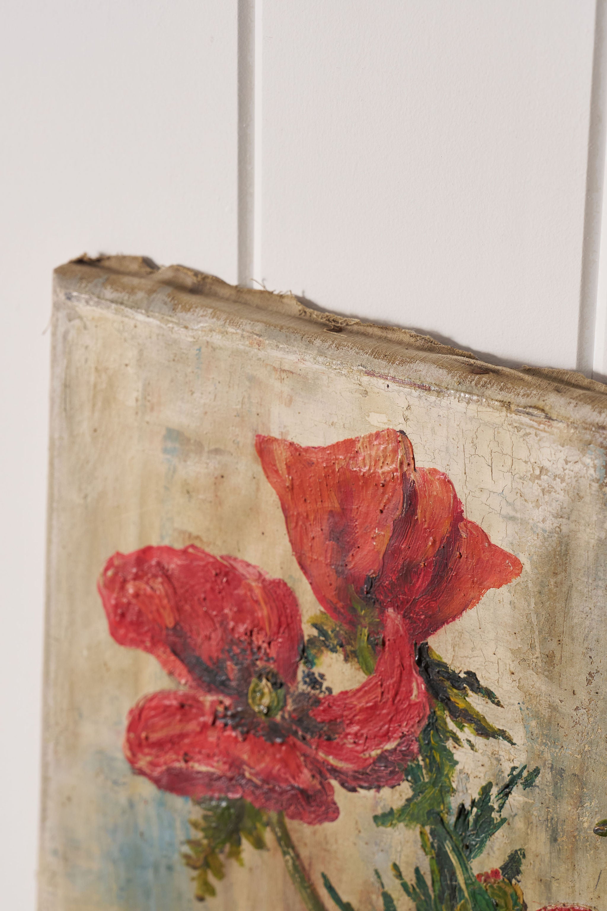 Original Oil on Canvas of Red Poppies (signed 1946)