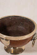 Load image into Gallery viewer, 19th Century Lion Head Oak & Silver Plated Pedestal Bowl (c.1880)
