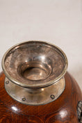 Load image into Gallery viewer, 19th Century Lion Head Oak & Silver Plated Pedestal Bowl (c.1880)
