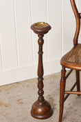 Load image into Gallery viewer, Antique English Oak Ashtray with Brass Tray
