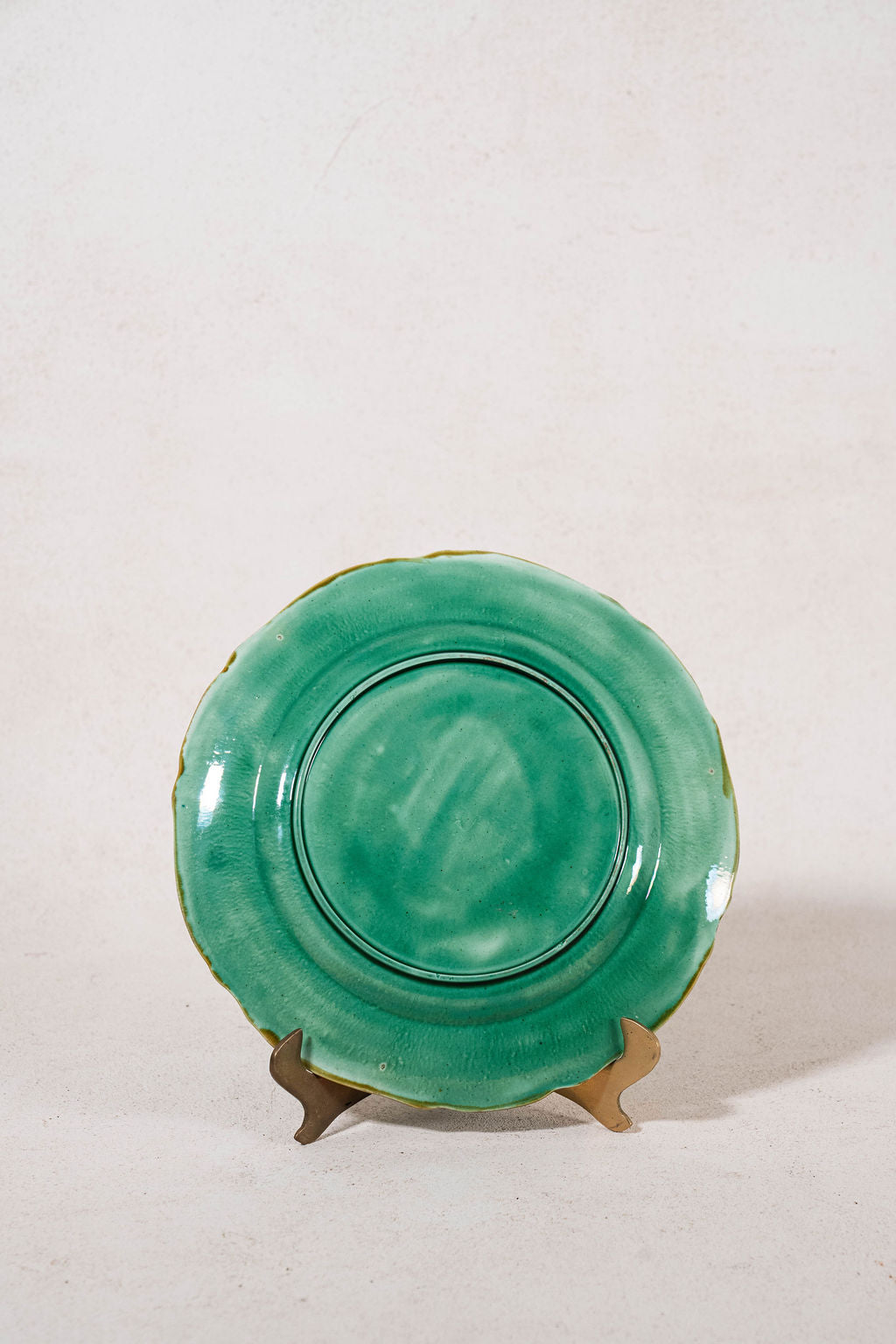 Green and Yellow Majolica Plate