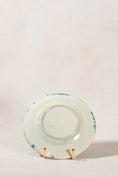 Load image into Gallery viewer, Antique Majolica Plate with Blue/Green Glazing
