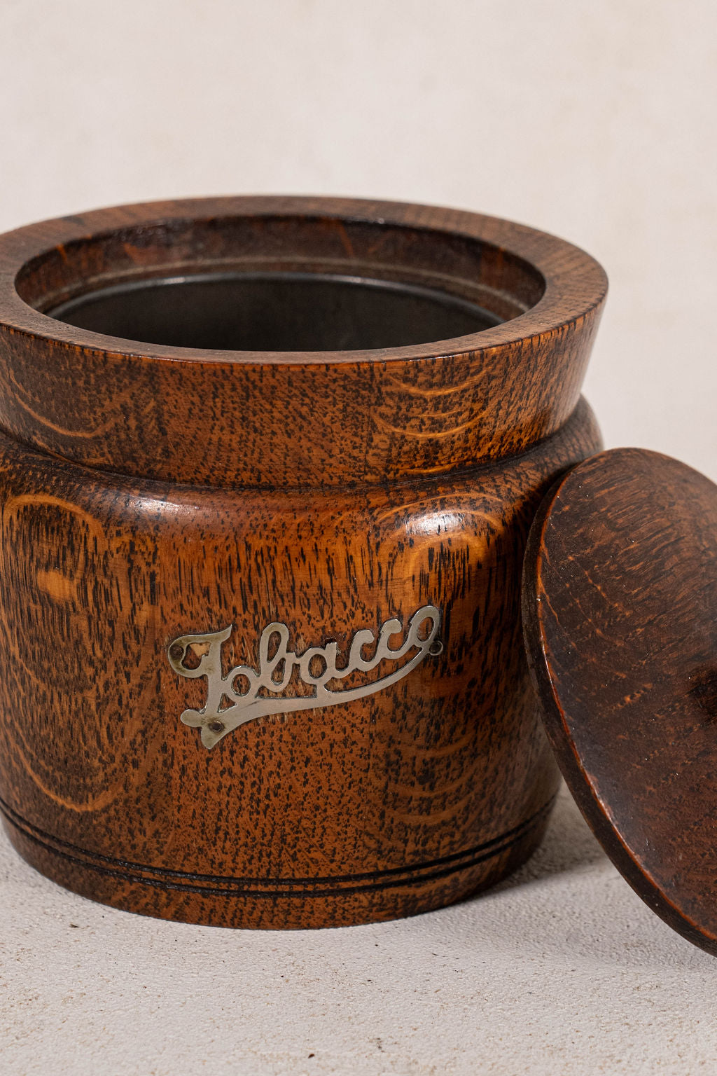 Antique English Oak Tobacco Caddy