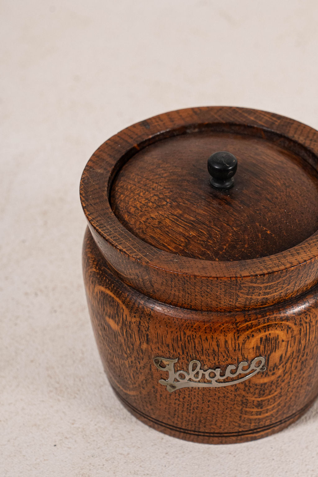 Antique English Oak Tobacco Caddy