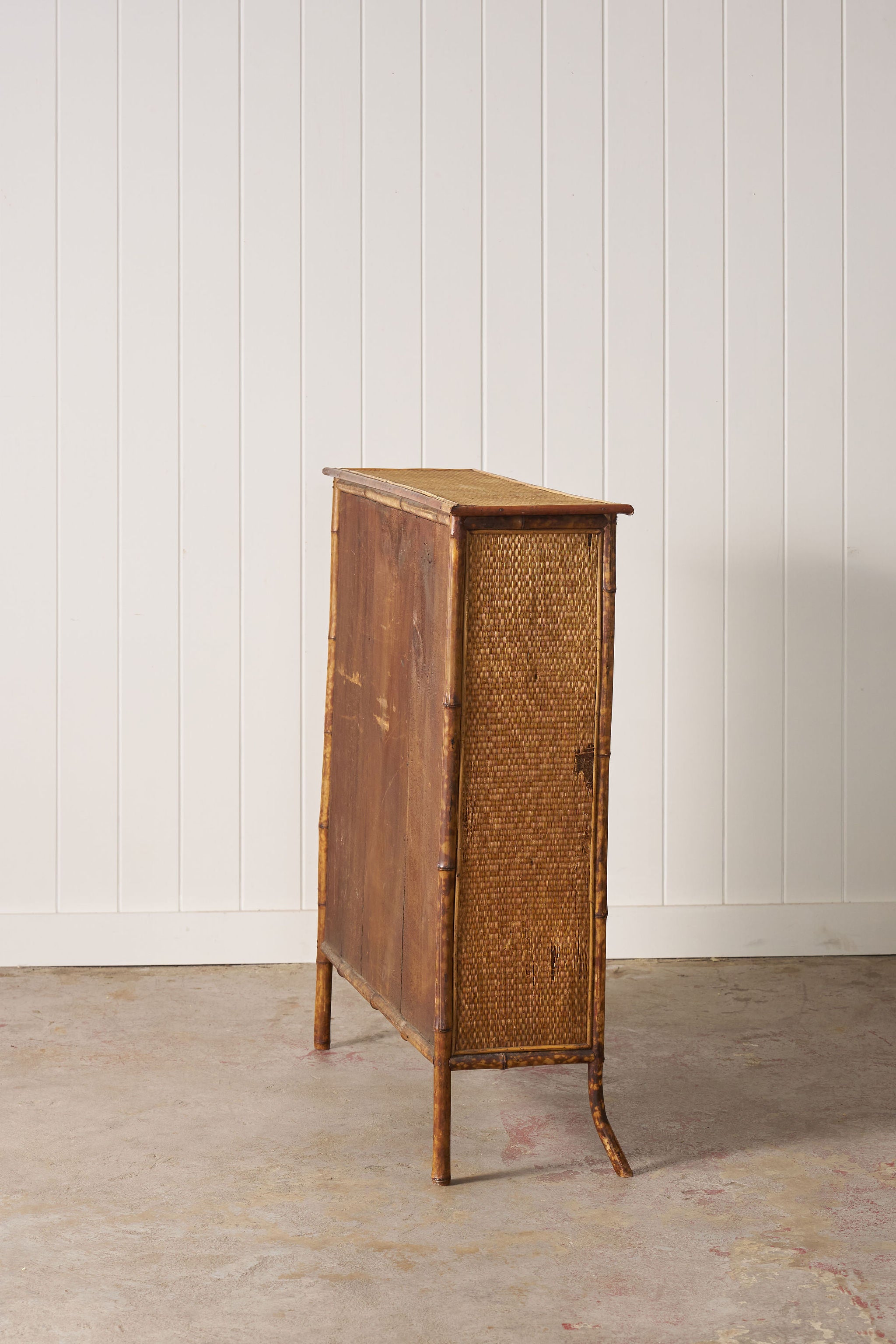 19th Century Tortoise Bamboo Bookcase (as is)