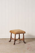 Load image into Gallery viewer, RARE Antique French Faux Bamboo Ottoman with Root Feet

