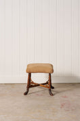 Load image into Gallery viewer, RARE Antique French Faux Bamboo Ottoman with Root Feet
