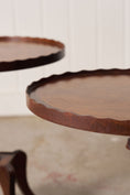 Load image into Gallery viewer, PAIR of Scalloped Mahogany Side Tables (c. 1930)
