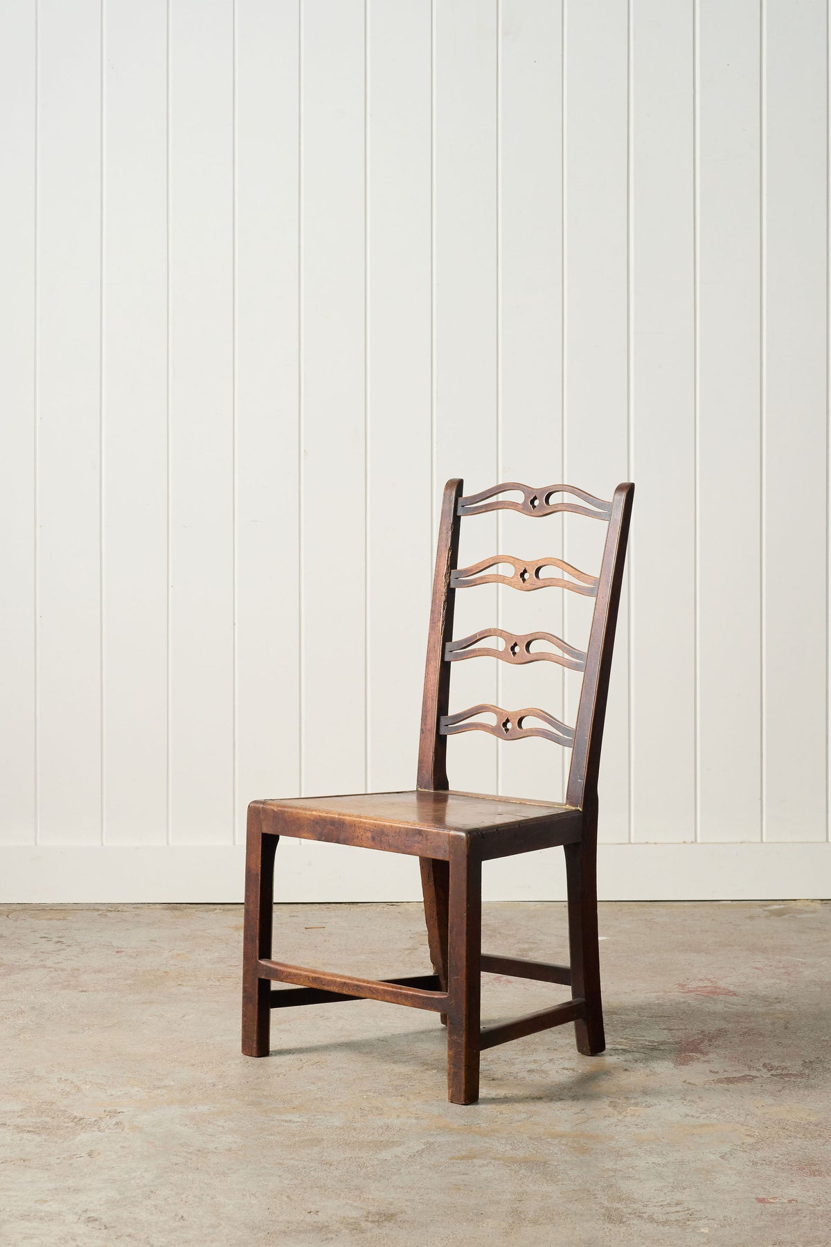 Antique English Oak Ladderback Chair