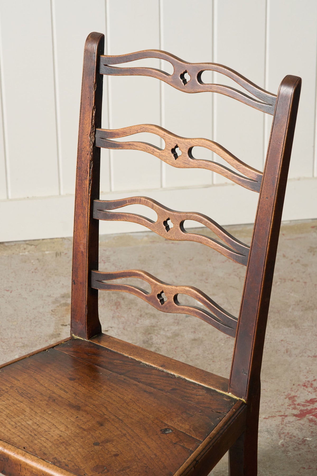 Antique English Oak Ladderback Chair