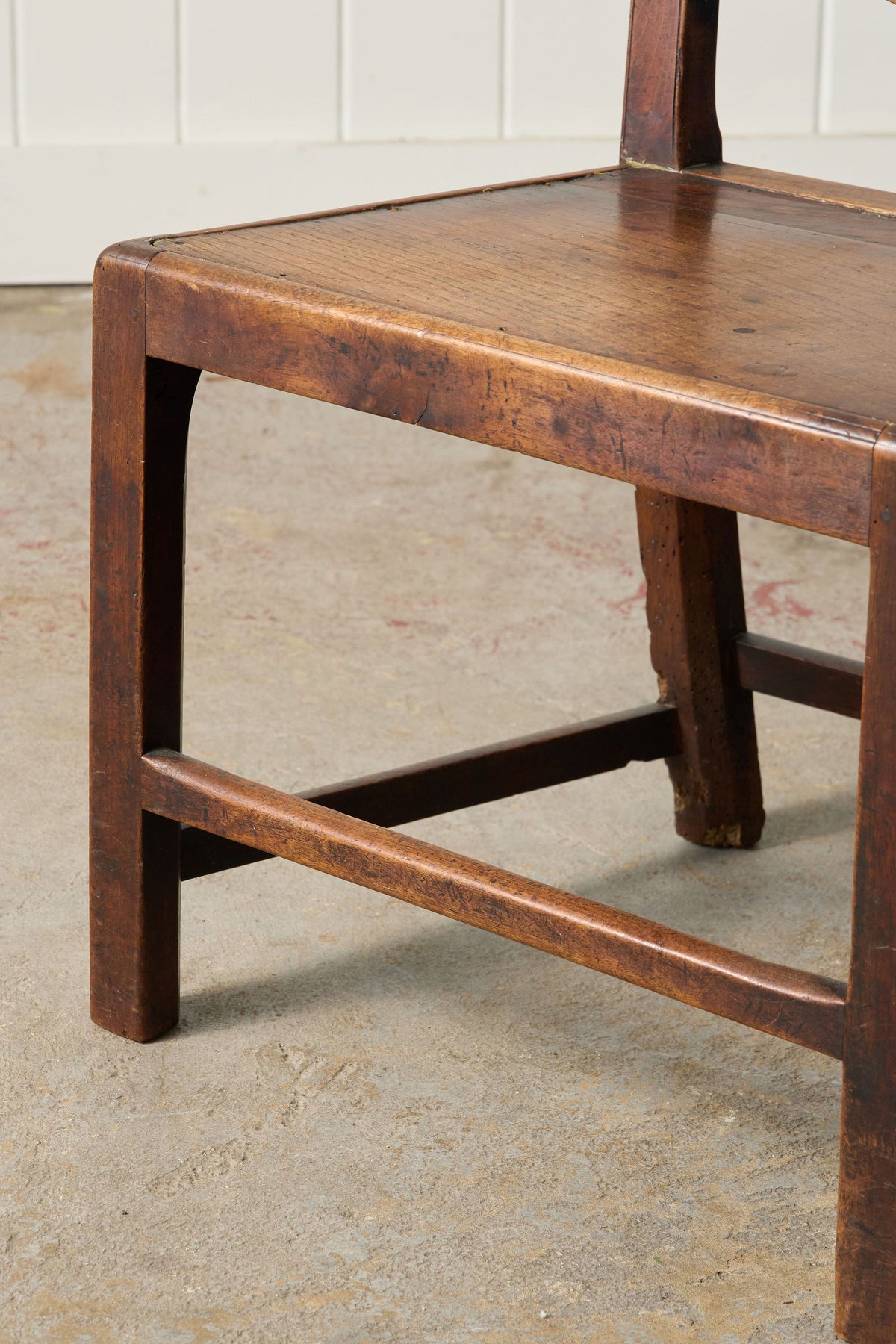Antique English Oak Ladderback Chair