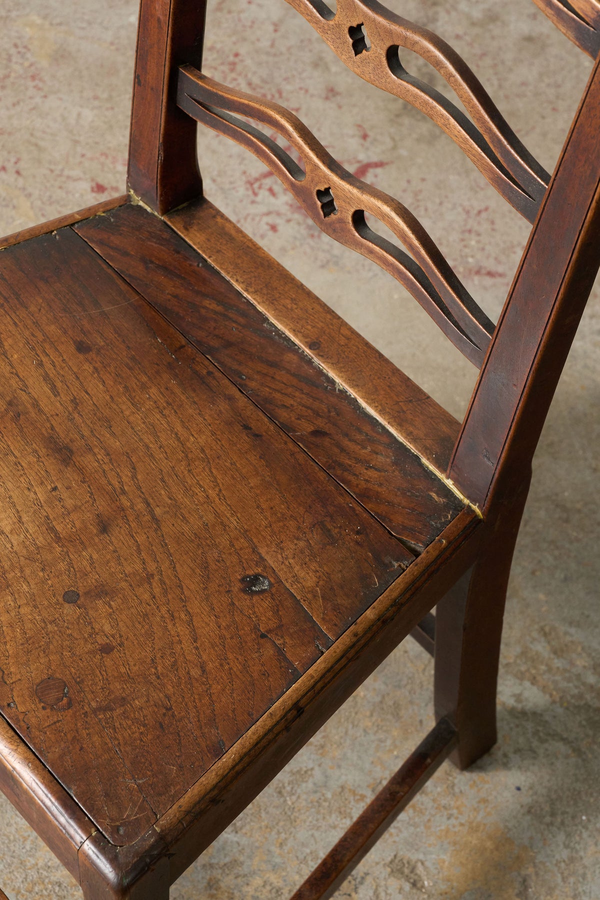 Antique English Oak Ladderback Chair