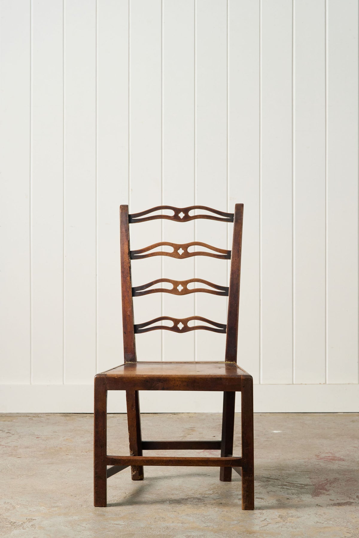 Antique English Oak Ladderback Chair