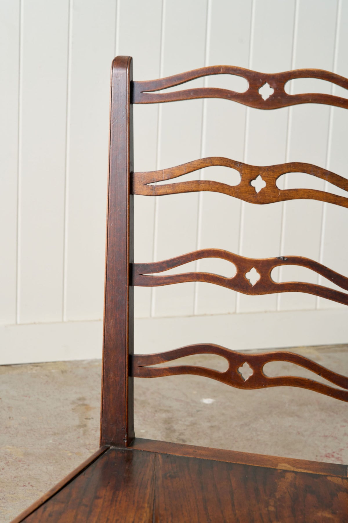 Antique English Oak Ladderback Chair