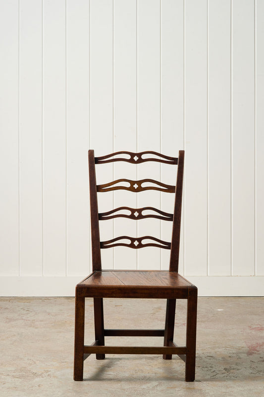 Antique English Oak Ladderback Chair