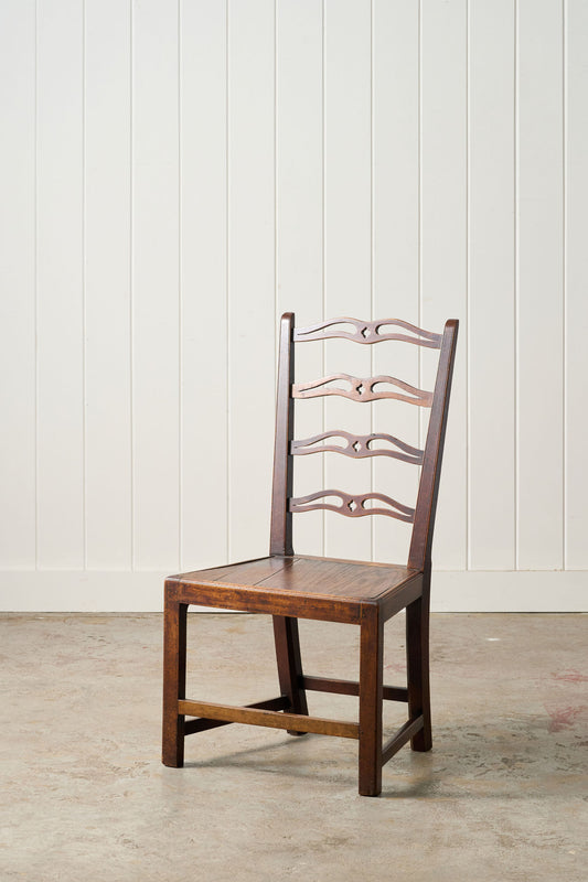 Antique English Oak Ladderback Chair