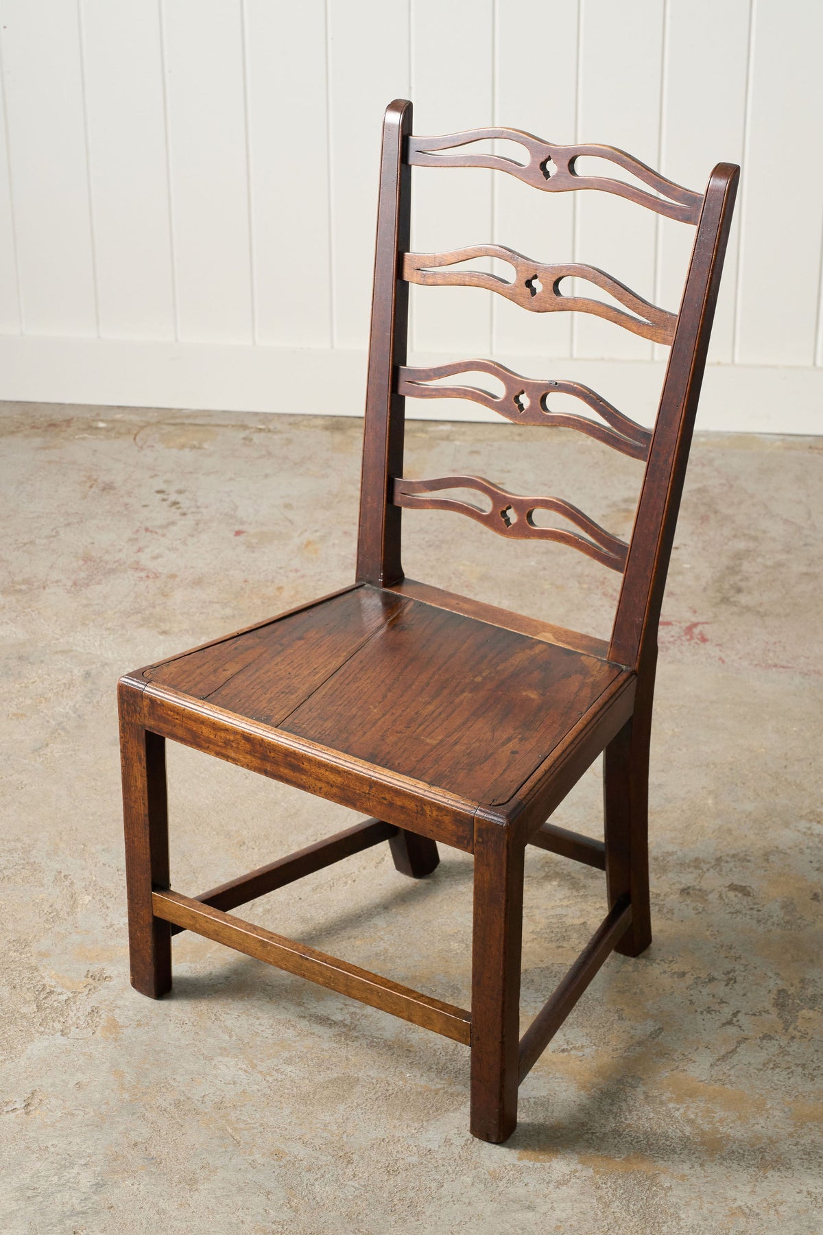 Antique English Oak Ladderback Chair
