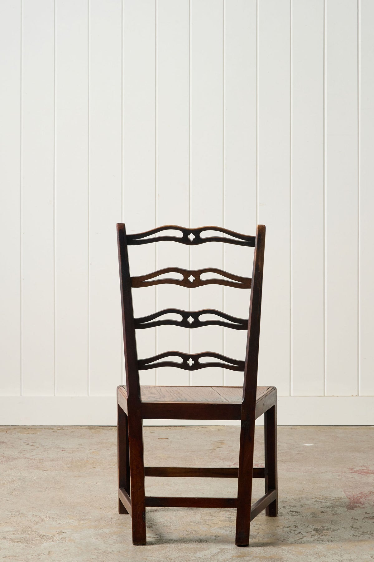 Antique English Oak Ladderback Chair
