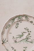 Load image into Gallery viewer, 18th Century French Moustiers Green Plate with Bird
