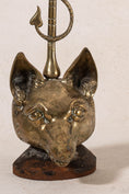 Load image into Gallery viewer, Antique Brass Fox Head Door Stopper
