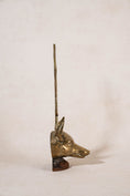 Load image into Gallery viewer, Antique Brass Fox Head Door Stopper
