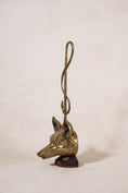 Load image into Gallery viewer, Antique Brass Fox Head Door Stopper
