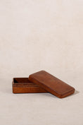 Load image into Gallery viewer, Antique French Leather Box with Gold Embossed Crest

