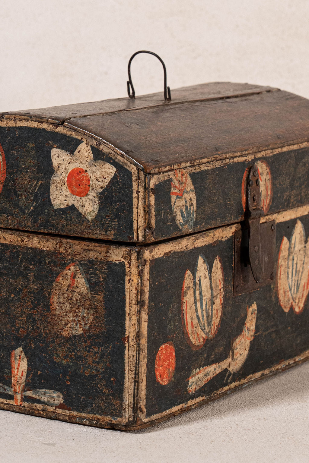 18th Century Hand Painted Wedding Box