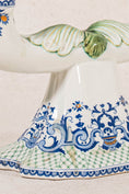Load image into Gallery viewer, PAIR of 2-Arm French Handpainted Porcelain Candlesticks by Gien
