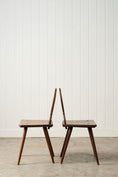 Load image into Gallery viewer, PAIR of Swiss Alpine Folk Art Carved Hall Chairs
